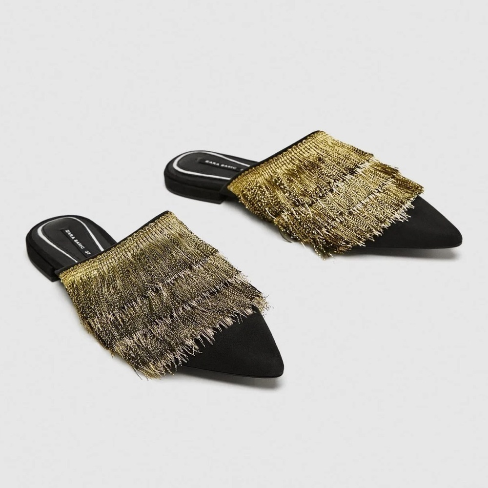 ZARA Flat Mule Shoes